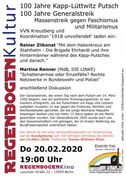 "100 Jahre Kapp-Lüttwitz-Putsch - 100 Jahre Generalstreik"