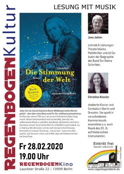 "Die Stimmung der Welt" - Lesung mit Musik im RegenbogenKino