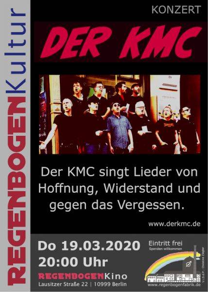 "Der KMC" - a capella Chorkonzert im RegenbogenKino