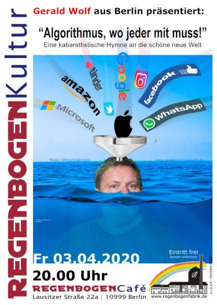 "Algorithmus, wo jeder mit muss!" - Kabarett im RegenbogenCafé