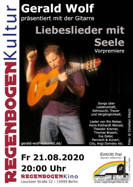 "Liebeslieder mit Seele!" - Kabarett im RegenbogenKino