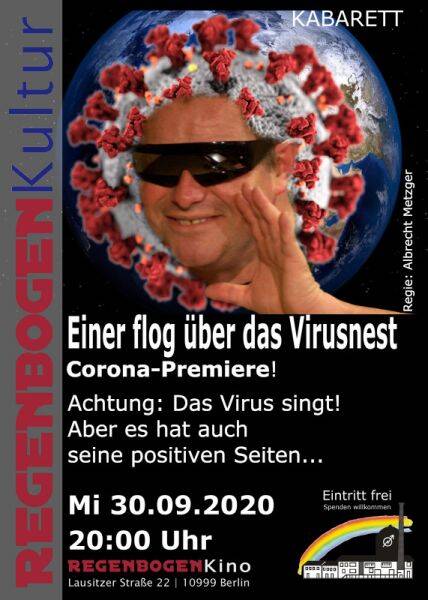 "Einer flog über das Virusnest" - Kabarett im RegenbogenKino
