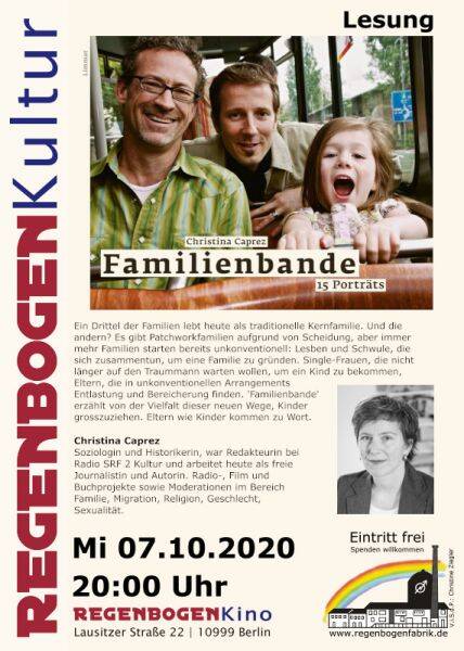 "Familienbande" - Lesung und Diskussion im RegenbogenKino
