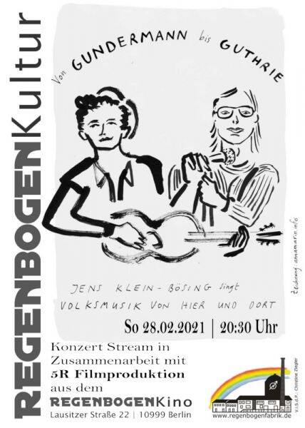"Von Gundermann bis Guthrie" - Streaming aus dem RegenbogenKino