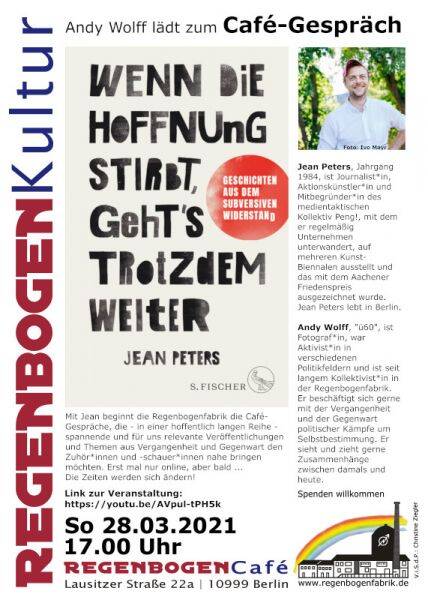 "Wenn die Hoffnung stirbt, gehts trotzdem weiter" - Livestream aus dem RegenbogenCafé