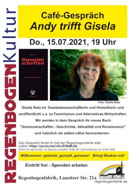 "Genossenschaften" - Buchvorstellung im Hof der Regenbogenfabrik