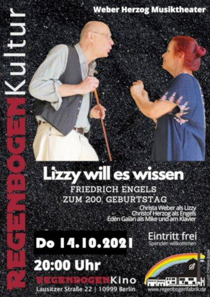 "Lizzy will es wissen" - Musiktheater im RegenbogenKino