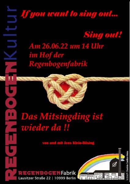 "If you want to sing out: Sing out!" - Das Mitsingding im RegenbogenHof