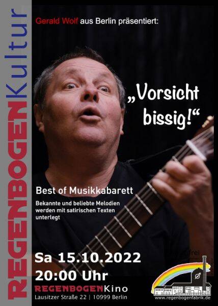 "Vorsicht bissig!" - Musikkabarett im RegenbogenKino