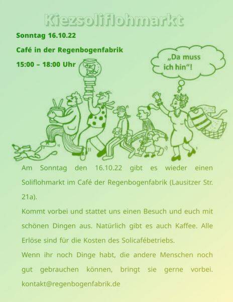 "Kiezflohmarkt im RegenbogenCafé"