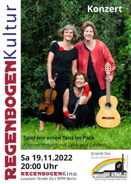 "Spiel mir einenTanz im Park" - Klezmerkonzert im RegenbogenKino