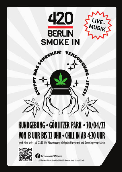 Demonstration Cannabis-Patienten Smoke-In Görlitzer Park