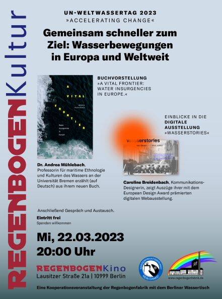 "Gemeinsam schneller zum Ziel: Wasserbewegungen in Europa und Weltweit" - Vortrag & Austausch im RegenbogenKino