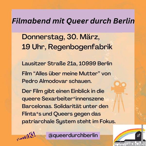 "Alles über meine Mutter" - Film im RegenbogenKino