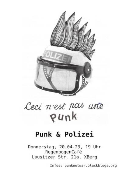 "Punk & Polizei" - Punk-Rock-Lyrics-Lesung im RegenbogenCafé >>> Fällt leider aus wegen Krankheit 