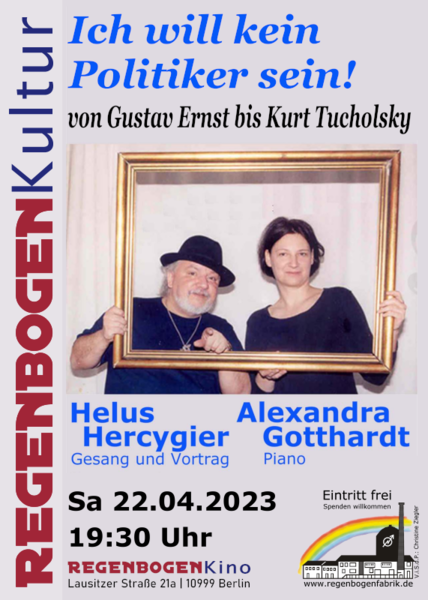 "Ich will kein Politiker sein!" - Literarischer Abend im RegenbogenKino