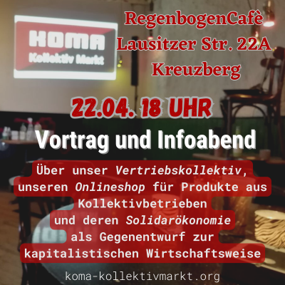 "KoMa" - Vorstellung Kollektivmarkt im RegenbogenCafé