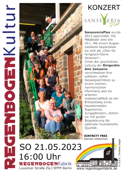"Chorkonzert mit Sanseveria Plus" - im Hof der Regenbogenfabrik