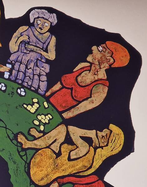 Ausstellung "Die Spieler" - Holzdrucke von WoodPrintBerlin 