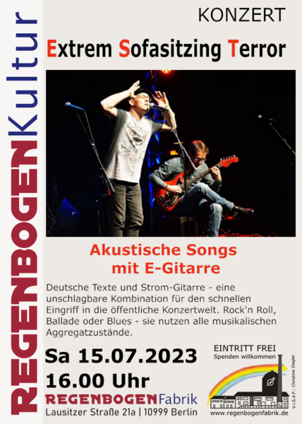 "E.S.T. - Extrem Sofasitzing Terror" - Konzert im Hof der Regenbogenfabrik