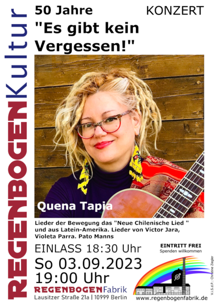 "50 Jahre – Es gibt kein Vergessen!" - Konzert im RegenbogenKino