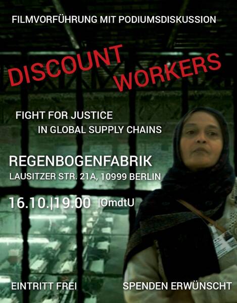 "Discount Workers" - Filmvorführung im RegenbogenKino