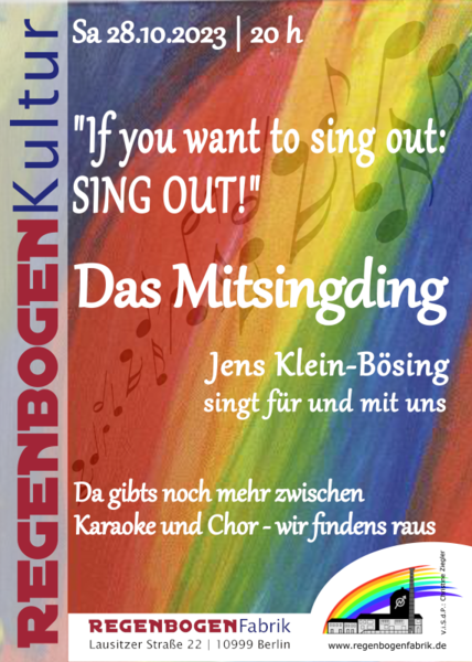 "If you want to sing out: Sing out!" - Der Mitsingabend im RegenbogenKino