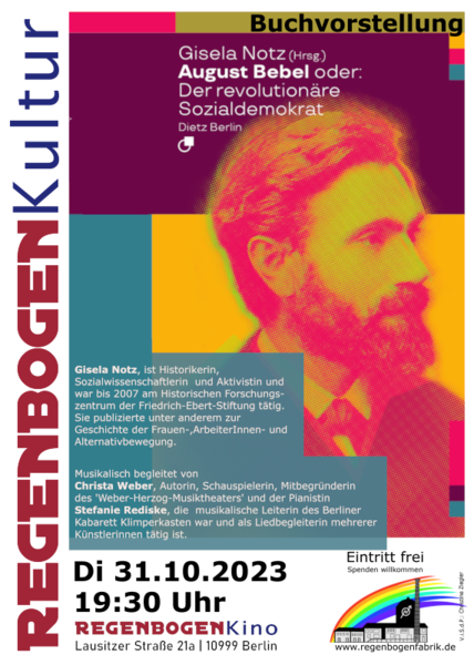 "August Bebel oder: Der revolutionäre Sozialdemokrat" - Buchvorstellung im RegenbogenKino