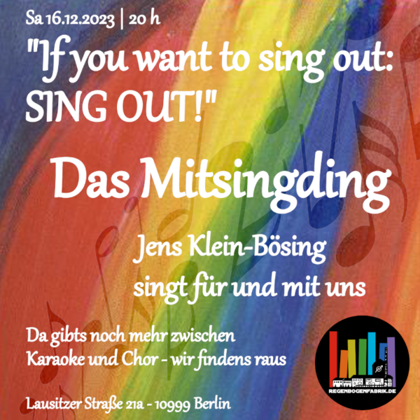 "If you want to sing out: Sing Out!" - Der Mitsingabend im RegenbogenKino