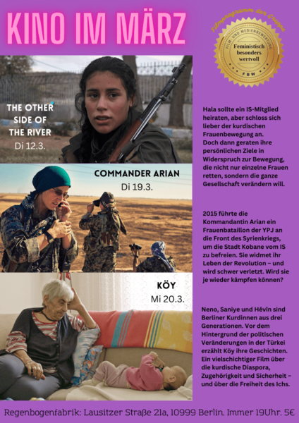 Aus der Filmreihe "Feministisch Besonders Wertvoll" - Filme im RegenbogenKino