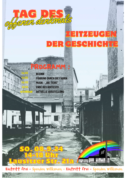 "Tag des offenen Denkmals mit Hoffest in der Regenbogenfabrik"