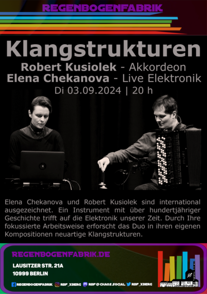 "Klangstrukturen" - Duo-Konzert im RegenbogenKino