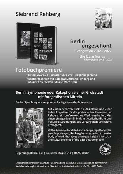 "Berlin ungeschönt" - Fotobuchpremiere & Musik im RegenbogenKino