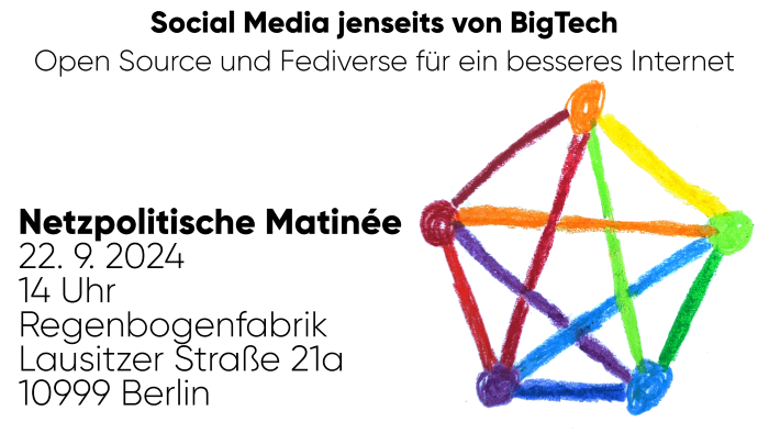 "Netzpolitische Martinée" - in der Regenbogenfabrik