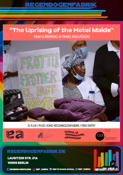 "The Uprising of the Hotel Maids" - Film Screening & Panel Discussion | RegenbogenKino