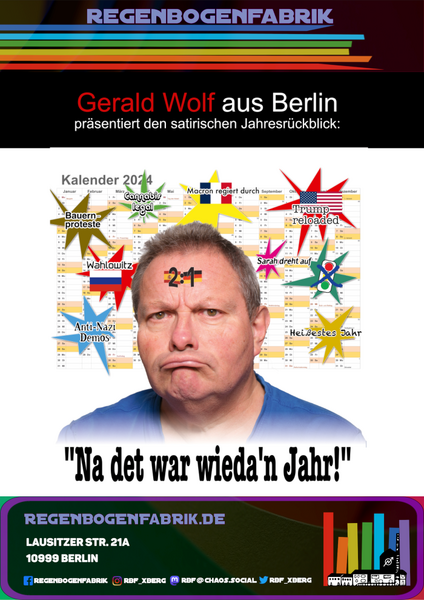 "Na det war wieda ´n Jahr!" - Satirischer Jahresrückblick im RegenbogenKino
