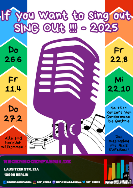 "If you want to sing out: Sing Out!" - Der Mitsingabend im RegenbogenKino