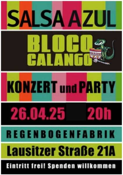 "Bloco Calango & Salsa Azul" - Konzert & Party im RegenbogenKino
