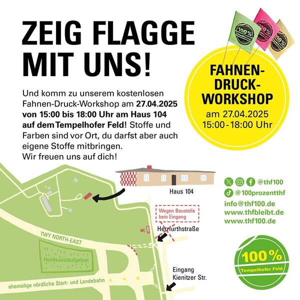 Zeig Flagge mit uns - komm zum Druck-Workshop!