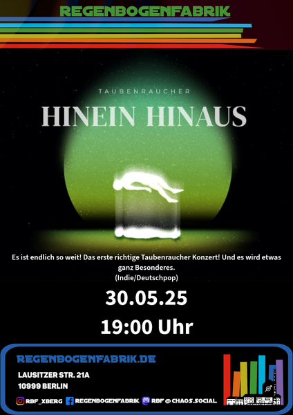 "Taubenraucher - Hinein Hinaus" - Konzert im RegenbogenKino