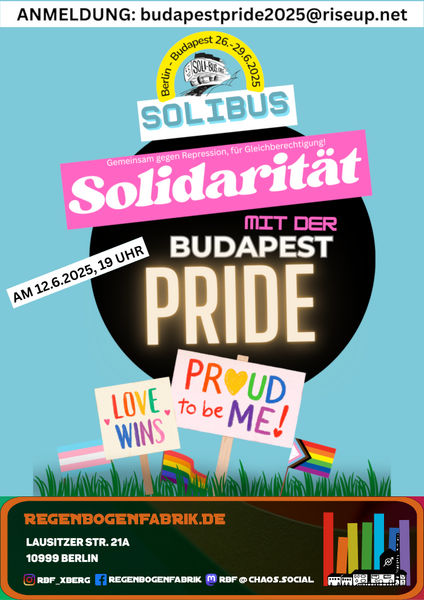 "Infoabend zur Pride Ride nach Budapest" - im RegenbogenKino