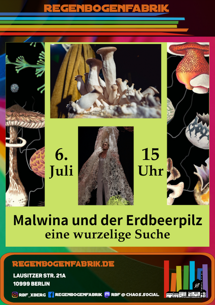 "Malwina und der Erdbeerpilz – eine wurzelige Suche" - Theater für Kinder im RegenbogenKino