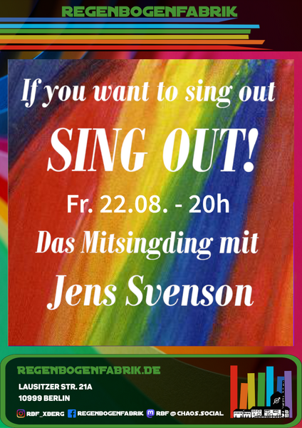 "If you want to sing out: SING OUT!" - Mitsingabend im RegenbogenKino