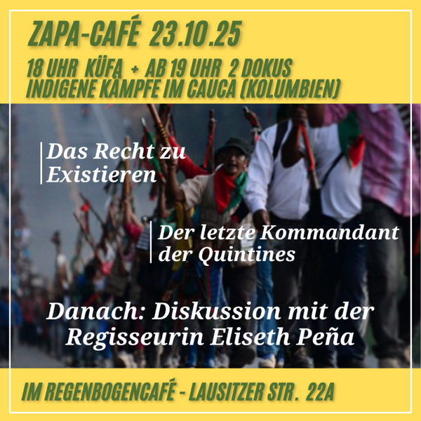 "Zapa-Café" - Küfa, 2 Dokus & Gespräch im RegenbogenCafé