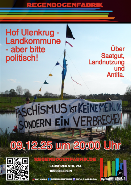 "Hof Ulenkrug: Landkommune – aber bitte politisch!" - Gespräch im RegenbogenKino