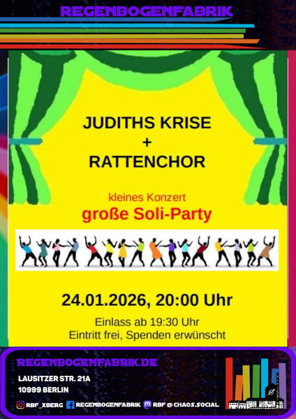 "Judiths Krise & Rattenchor" - Chorkonzert im RegenbogenKino