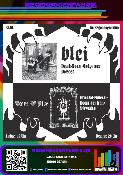 "Tears of Fire & Blei" – Konzert im RegenbogenKino