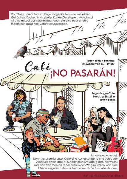 "Café ¡No pasarán!" - im RegenbogenCafé