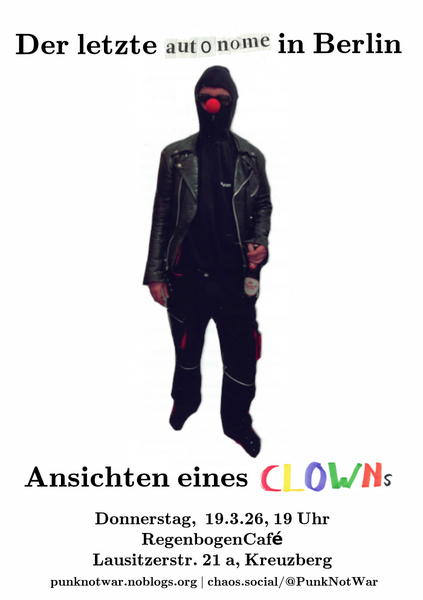 "Der letzte Autonome in Berlin" - Erzählung im RegenbogenCafé