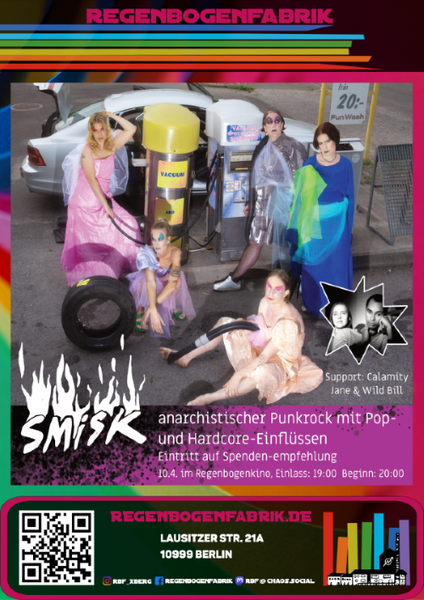 "SMISK // Support: Calamity Jane und Wild Bill" - Konzert im RegenbogenKino